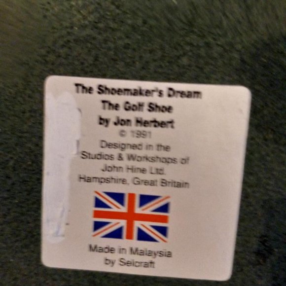 Golfers club desk statue "The Shoemaker's Dream Golf Shoe" by Jon Herbert 1991. - Picture 10 of 10